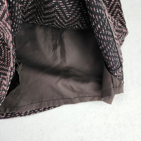 Ann Taylor Loft Womens A Line Textured Skirt Size 2 Herringbone Black Purple - Picture 5 of 7